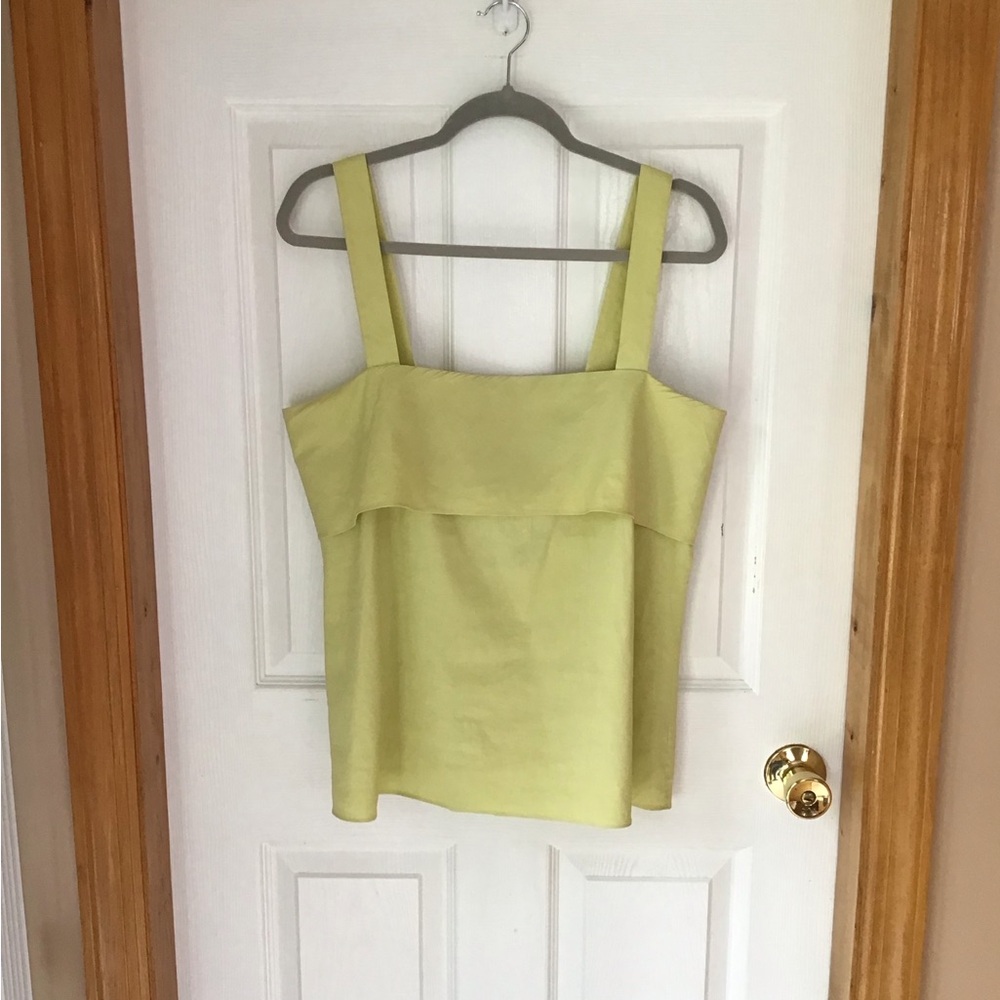 Theory Women’s Tie Back Top in Key Lime Green in XL